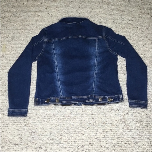 Baccini Like New Trucker Blue Jean Button Down Short Casual Stylish Jacket PS - Picture 5 of 8